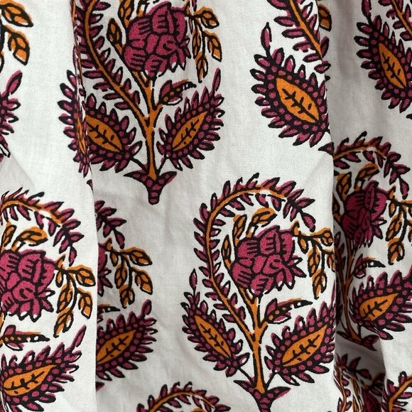 J. Crew Size 6 Drop Waist Cotton Poplin Mini Dress Bouquet Block Print BR444 - Picture 8 of 15